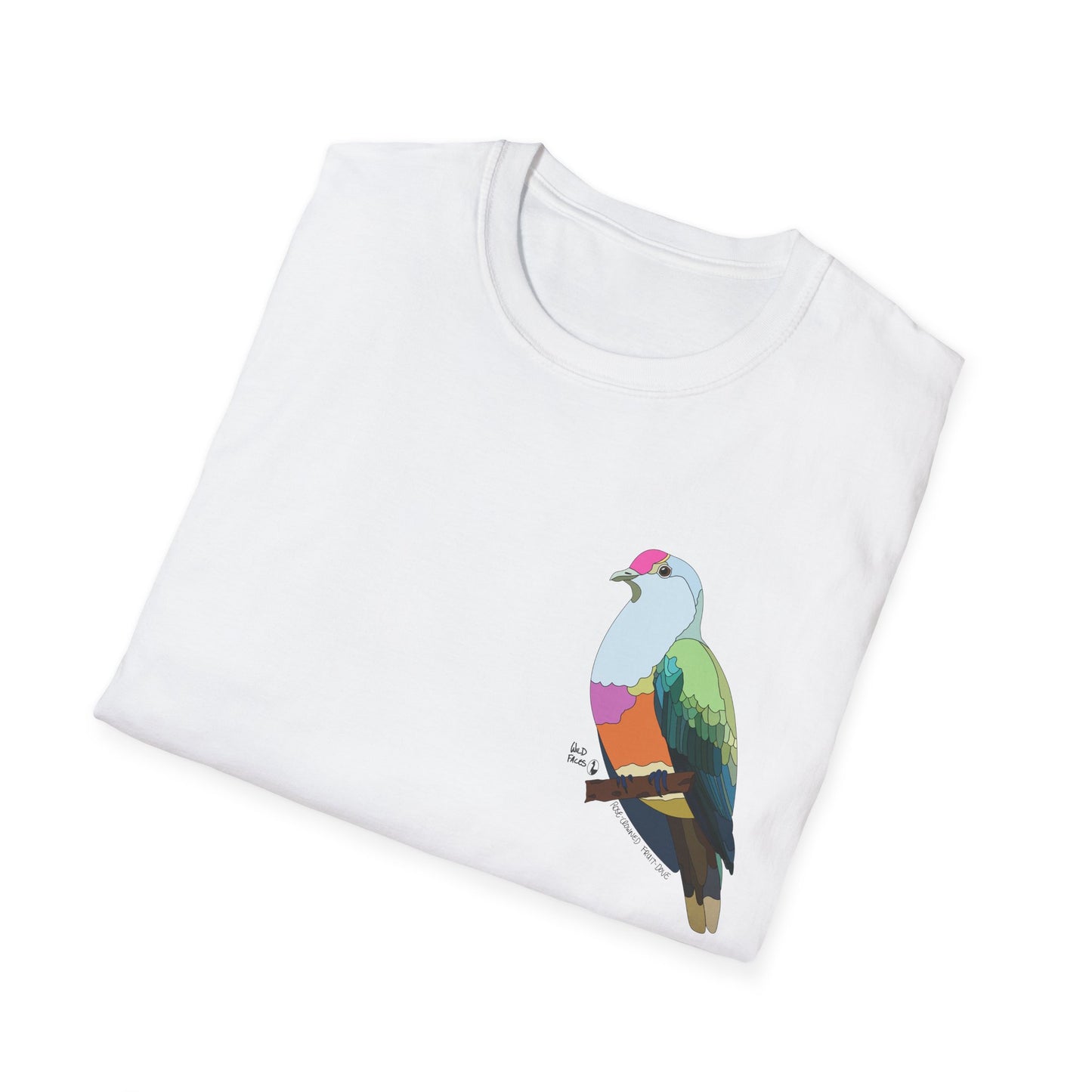 Rose-crowned Fruit Dove - Small design - Unisex Softstyle T-Shirt