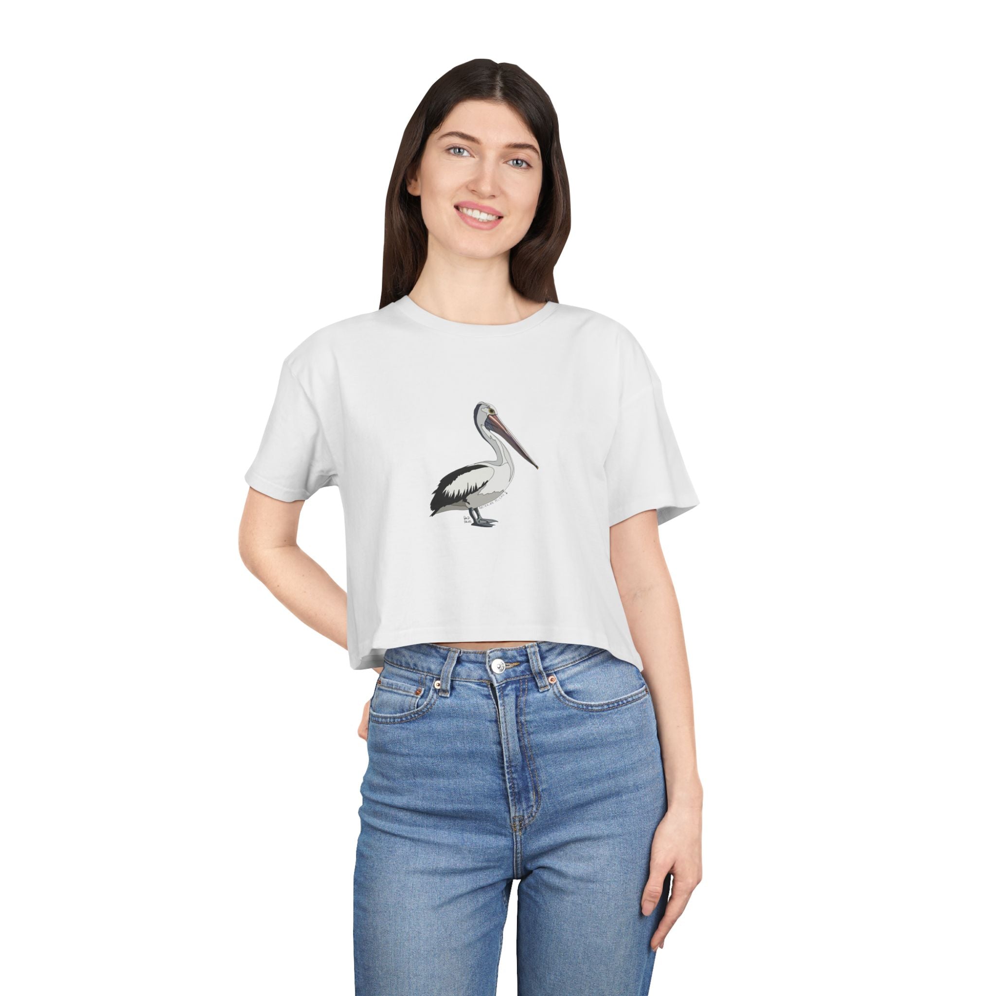 Australian Pelican - Women's Crop Tee