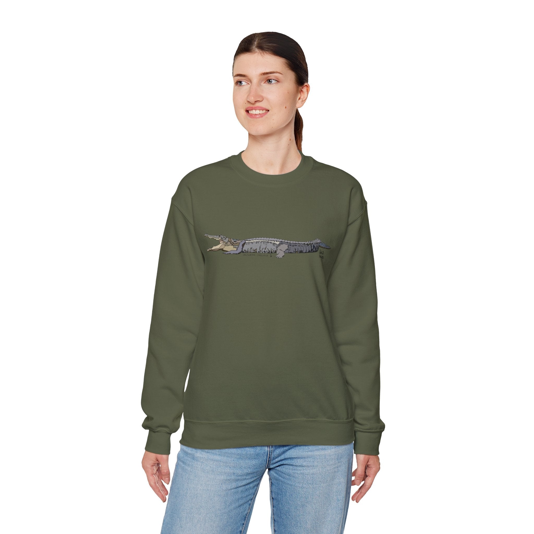 Saltwater Crocodile Sweatshirt | Unisex Heavy Blend™ Crewneck Printify