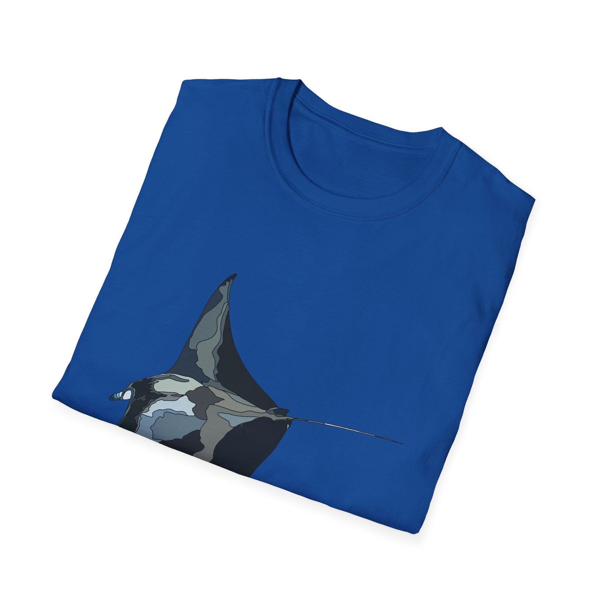 Reef Manta Ray- large design - Unisex Softstyle T-Shirt Printify