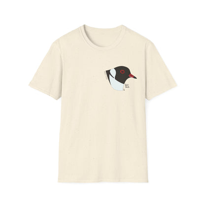 Hooded Plover Head-Small design- Unisex Softstyle T-Shirt