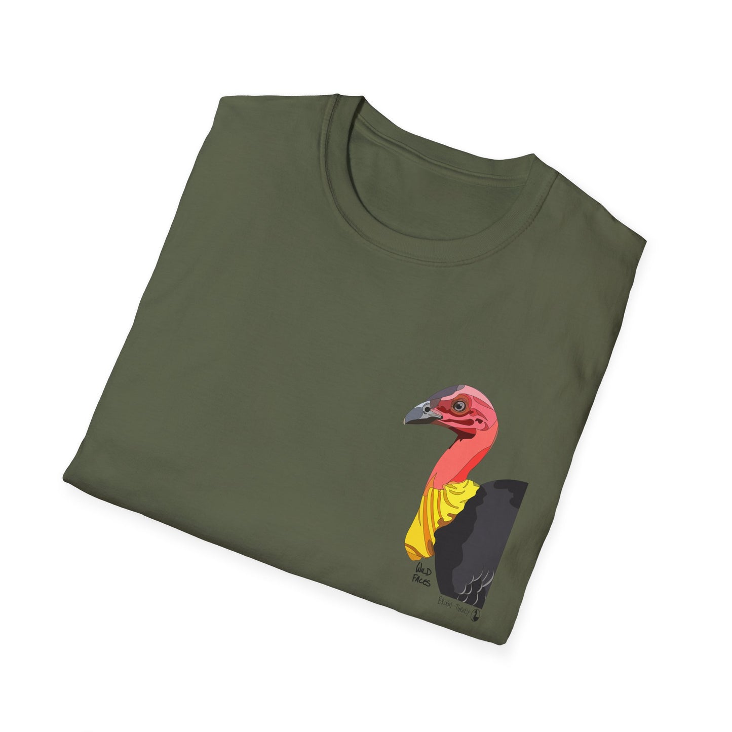 Australian Brushturkey - Small design - Unisex Softstyle T-Shirt