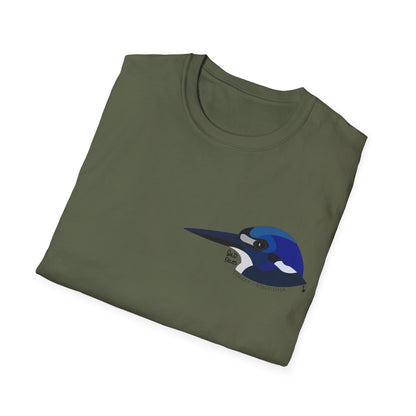 Forest Kingfisher - Small design - Unisex Softstyle T-Shirt Printify