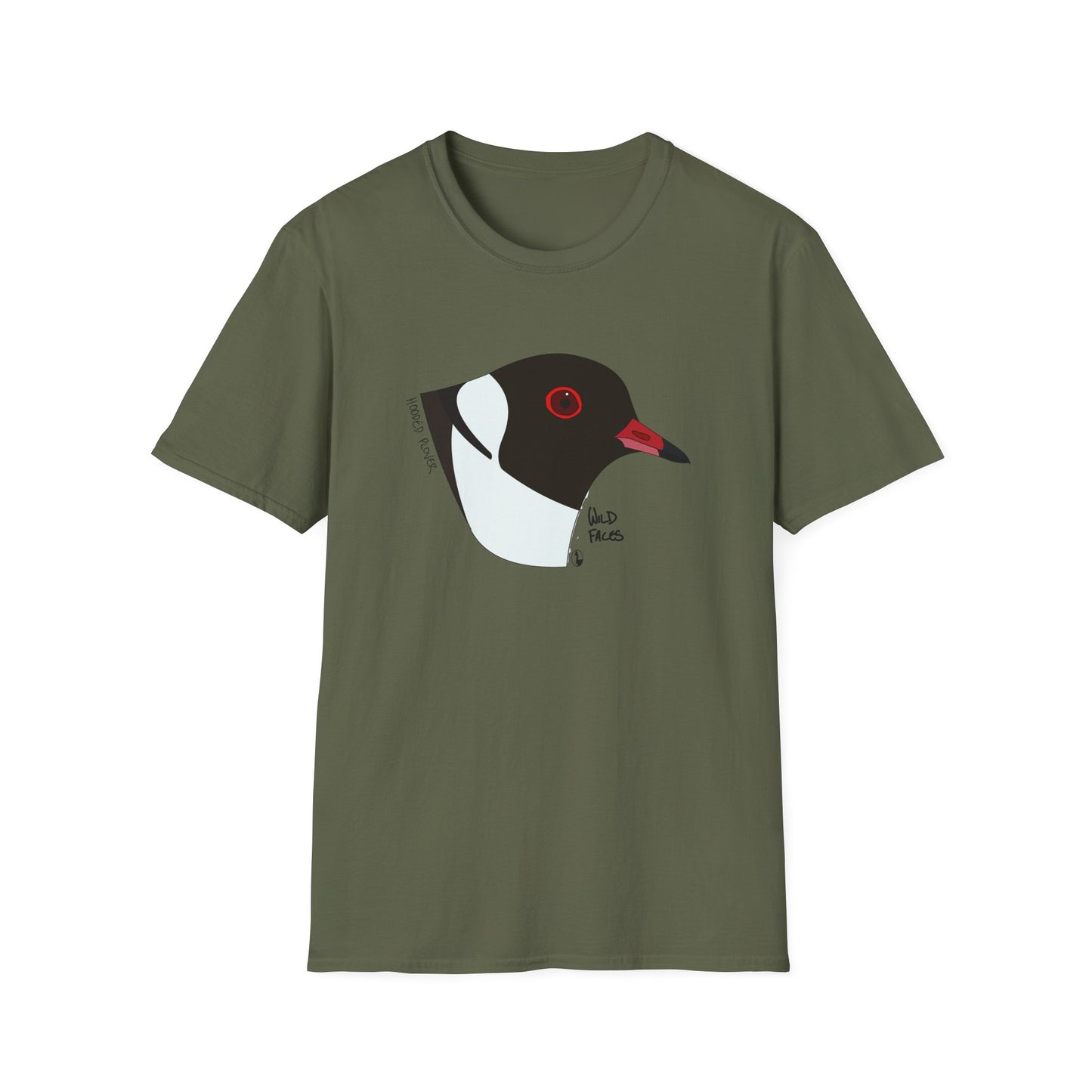 Hooded Plover Head- Unisex Softstyle T-Shirt