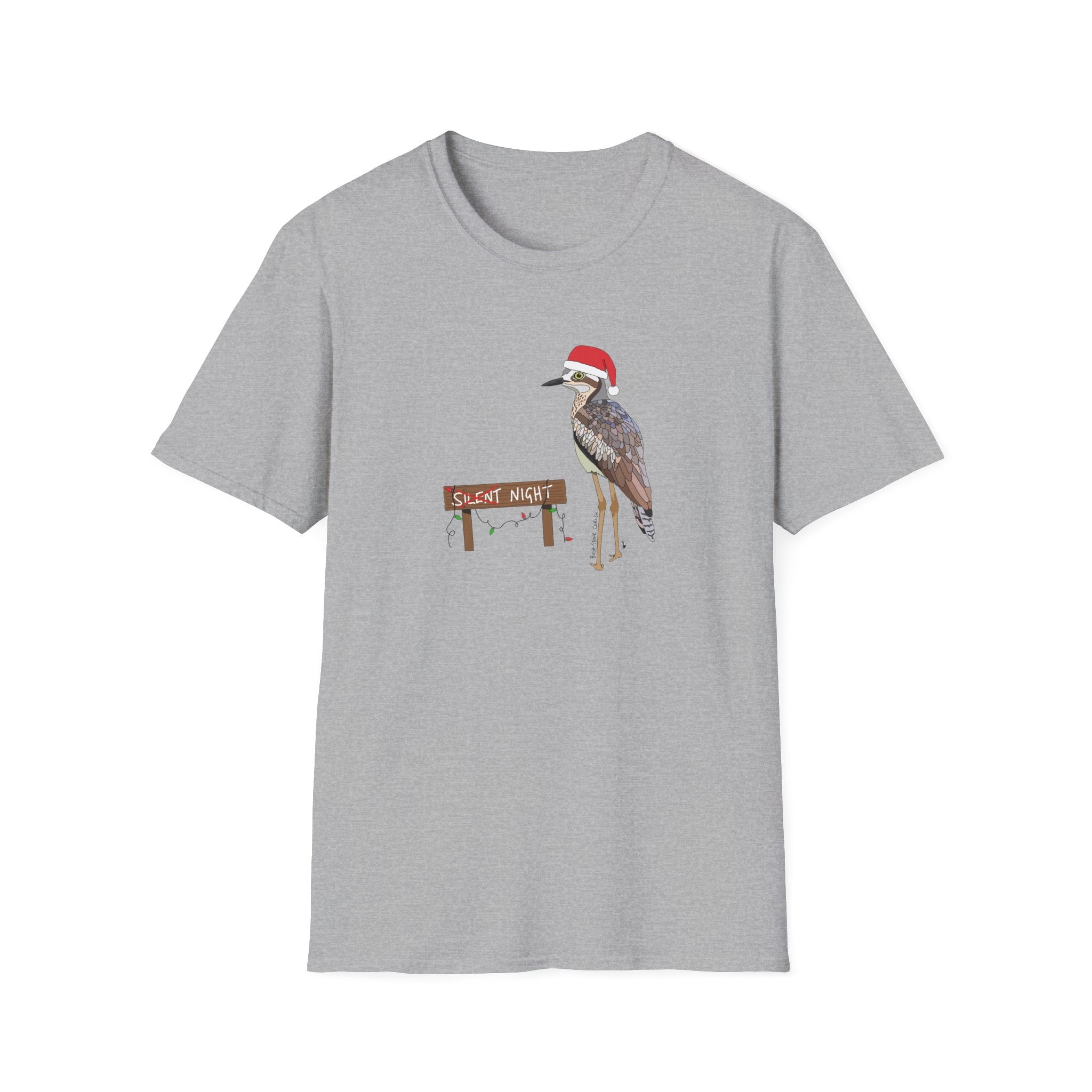 Christmas Bush Stone-curlew- Small design - Unisex Softstyle T-Shirt