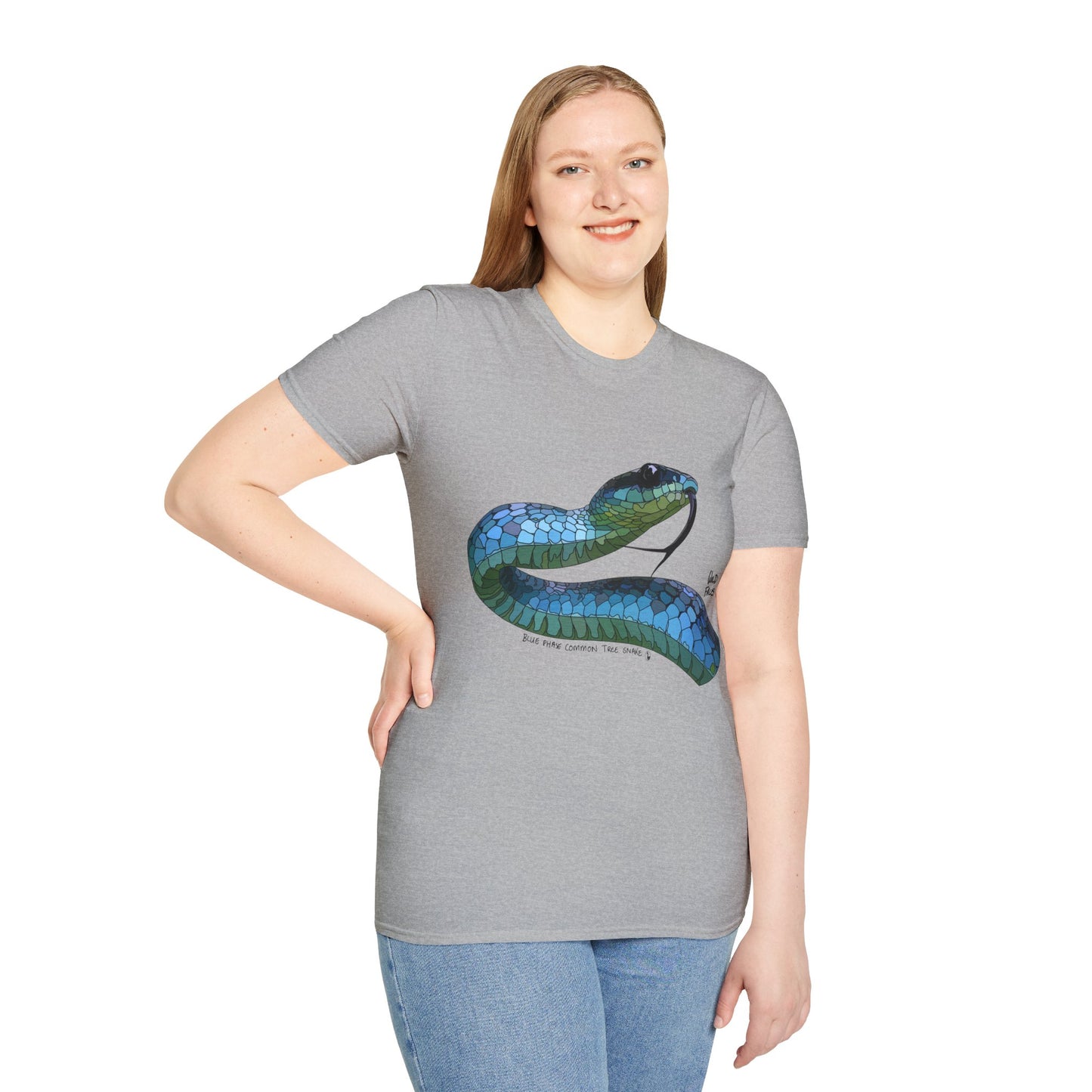 Blue Phase Common Tree-Snake - Unisex Softstyle T-Shirt