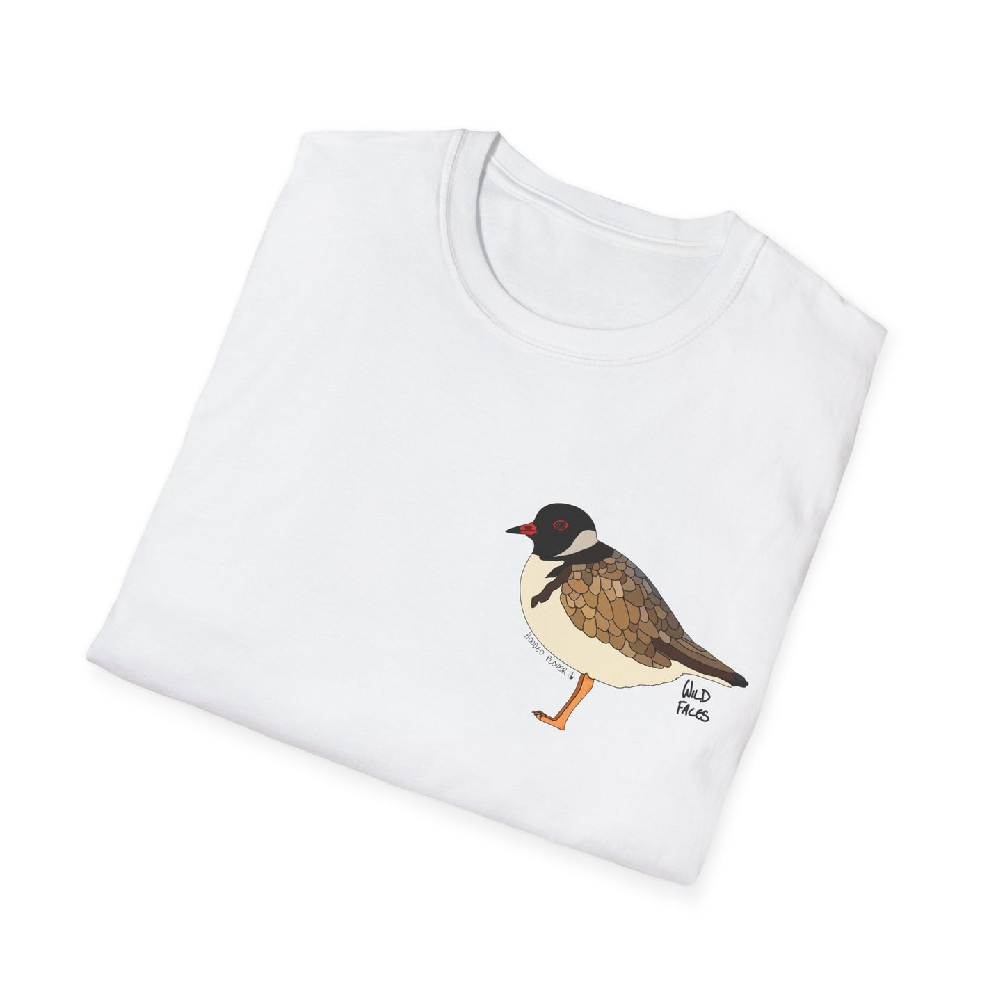 Hooded Plover - Small design - Unisex Softstyle T-Shirt