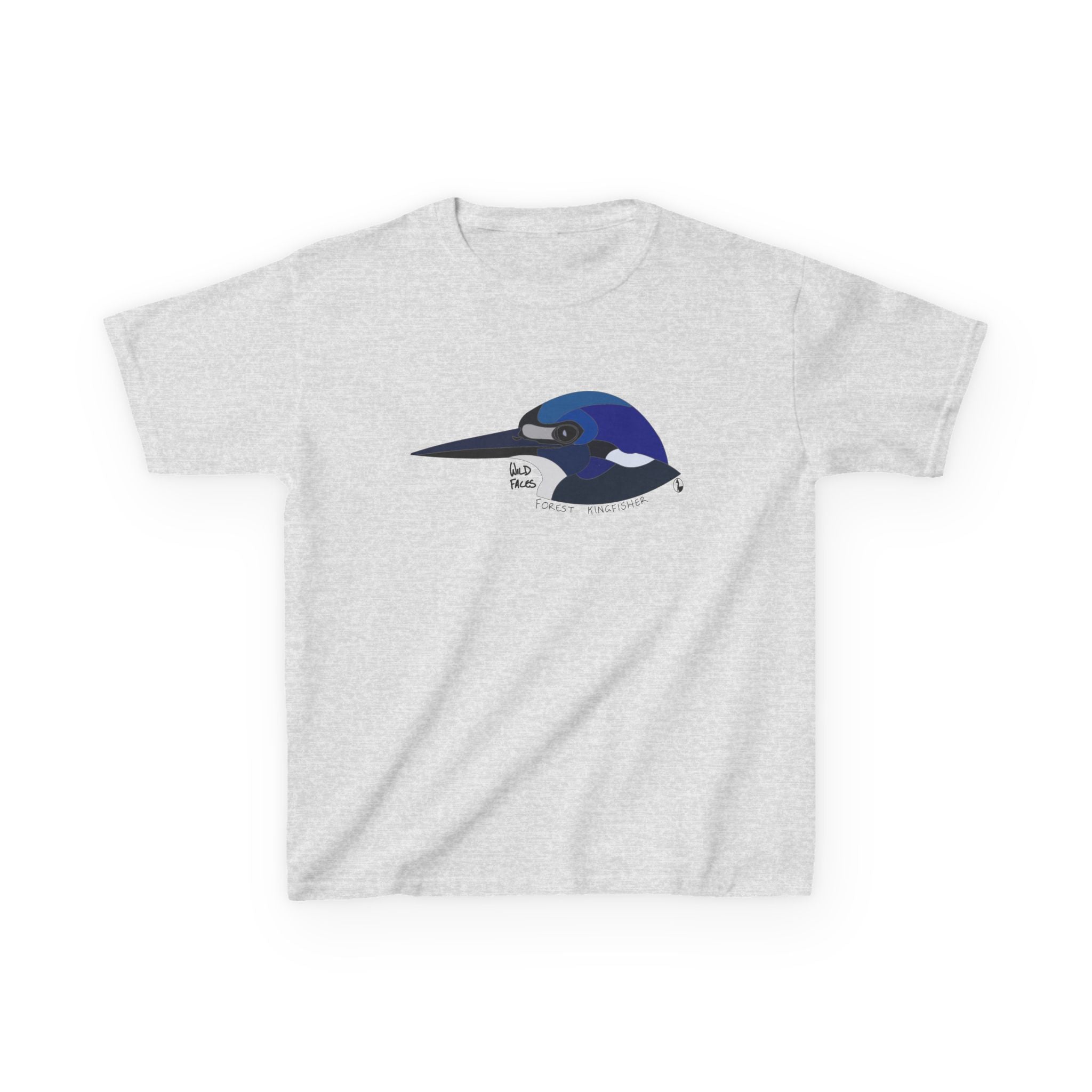 Forest Kingfisher (head) | Kids Heavy Cotton™ Tee Printify
