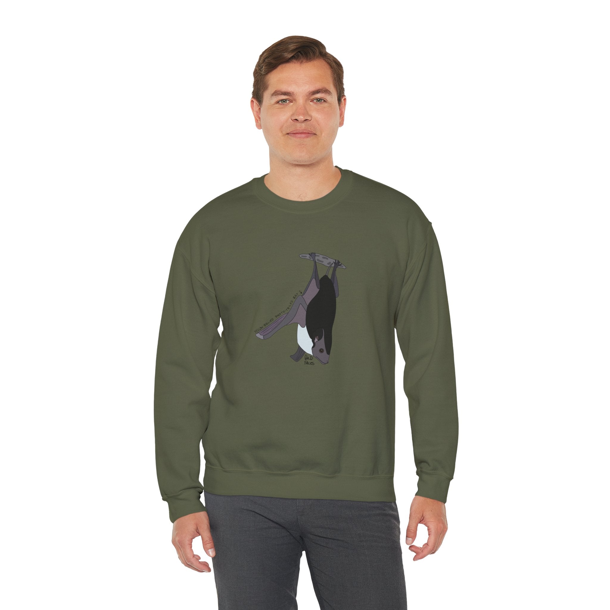 Yellow-bellied Sheath-tailed Bat Sweatshirt | Unisex Heavy Blend™ Crewneck Printify
