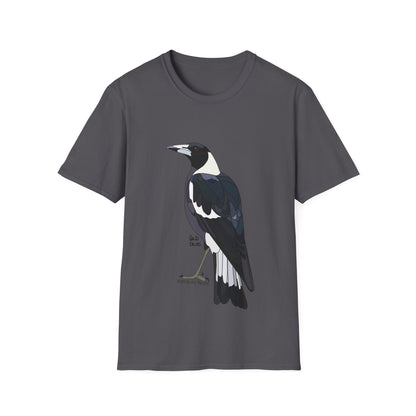 Australian Magpie - Unisex Softstyle T-Shirt Printify