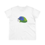 Blue-faced Parrotfinch - Women's Midweight Cotton Tee Printify