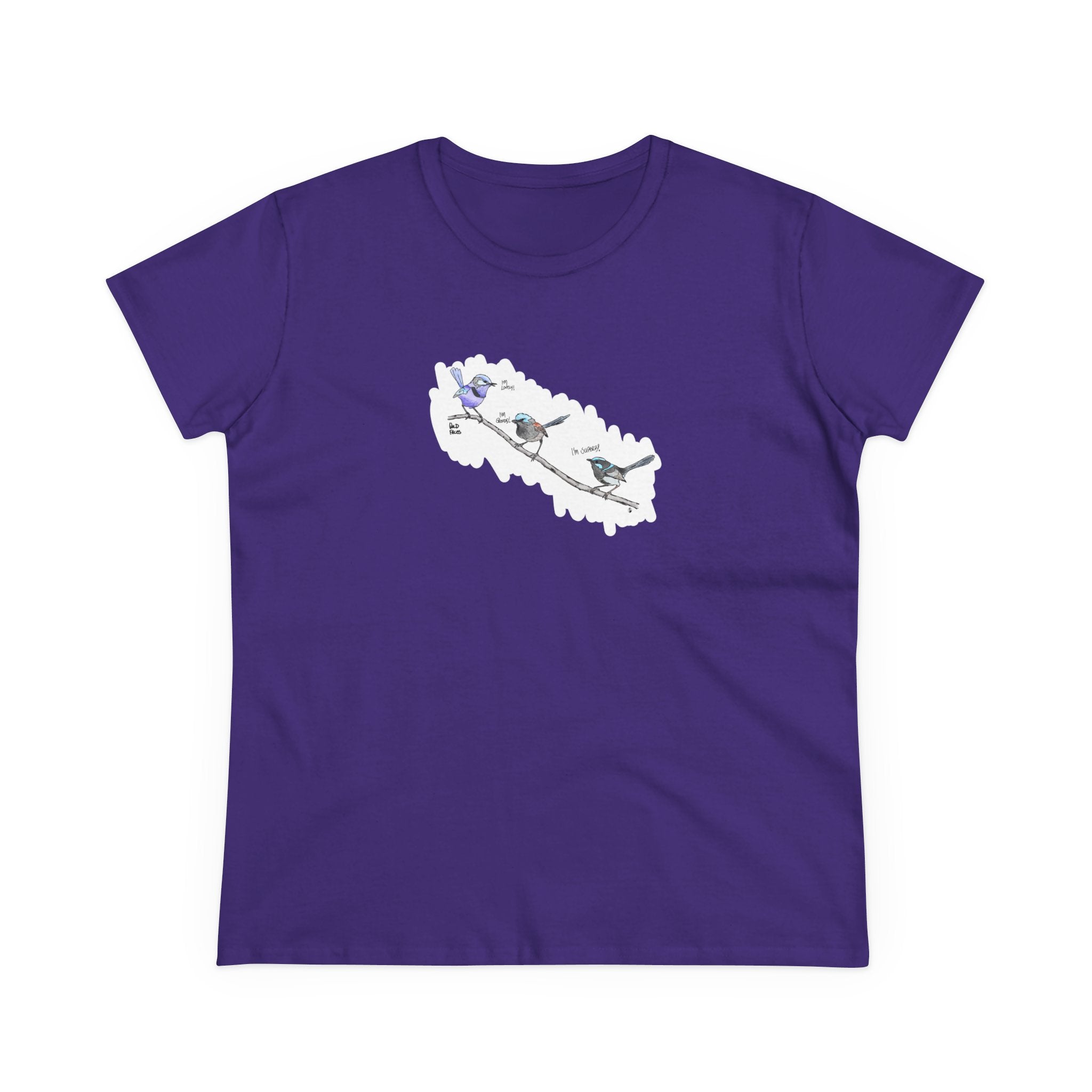 Trio of Fairywrens - Women's Midweight Cotton Tee
