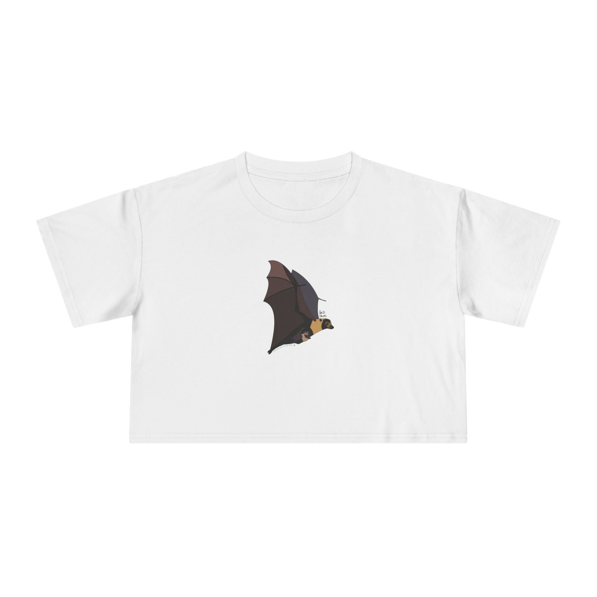 Spectacled Flying Fox (in flight) - Women's Crop Tee