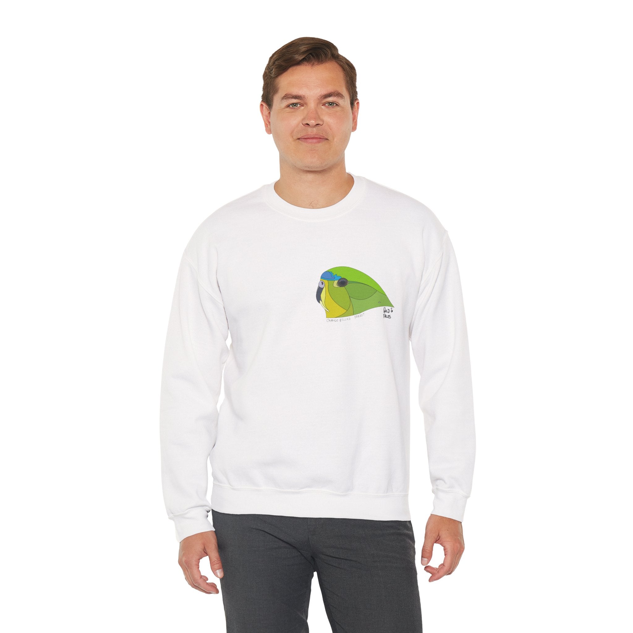 Orange-bellied Parrot Sweatshirt | Unisex Heavy Blend™ Crewneck Printify