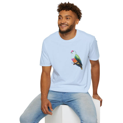 Rose-crowned Fruit Dove - Small design - Unisex Softstyle T-Shirt