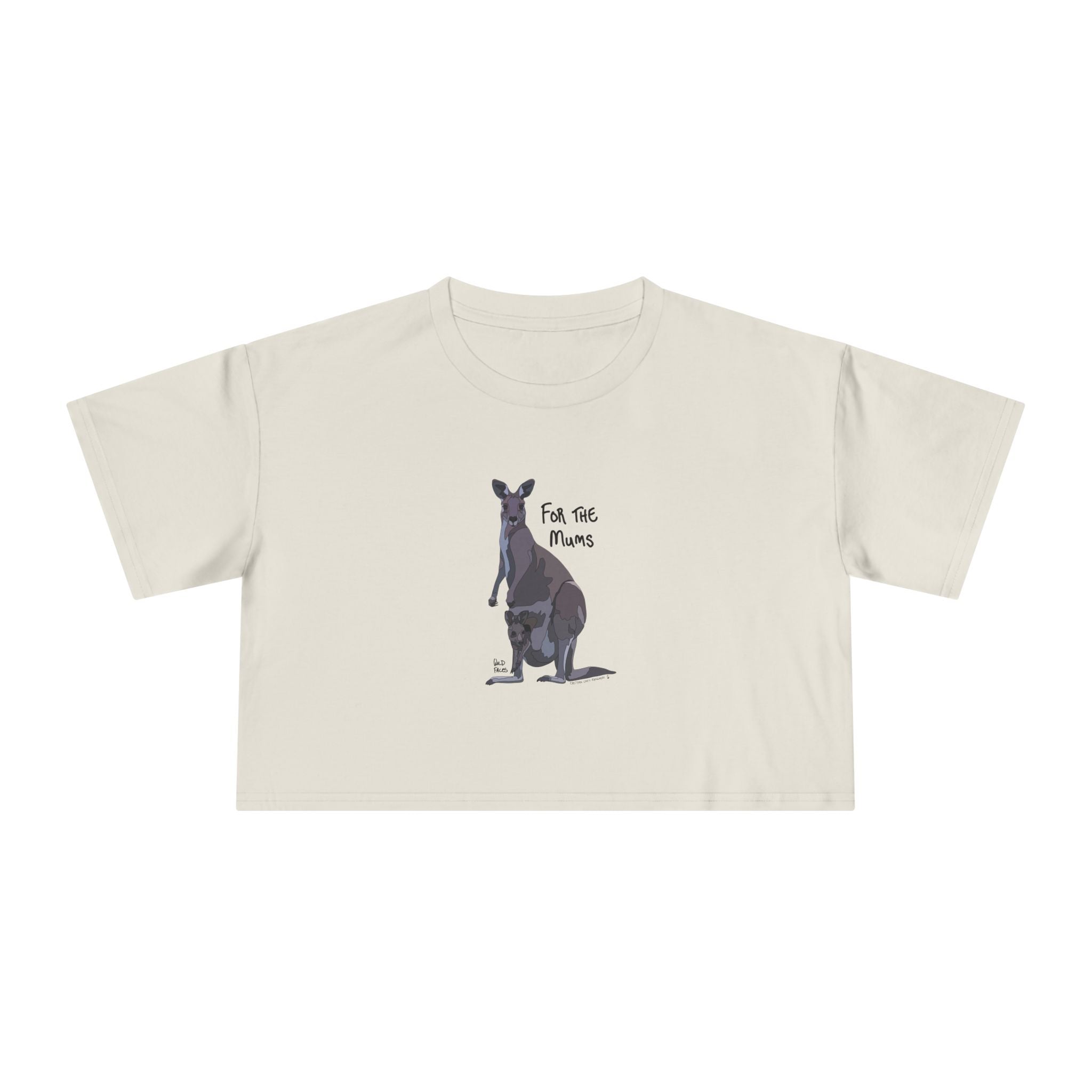 For the mums - Eastern Grey Kangaroo - Women's Crop Tee