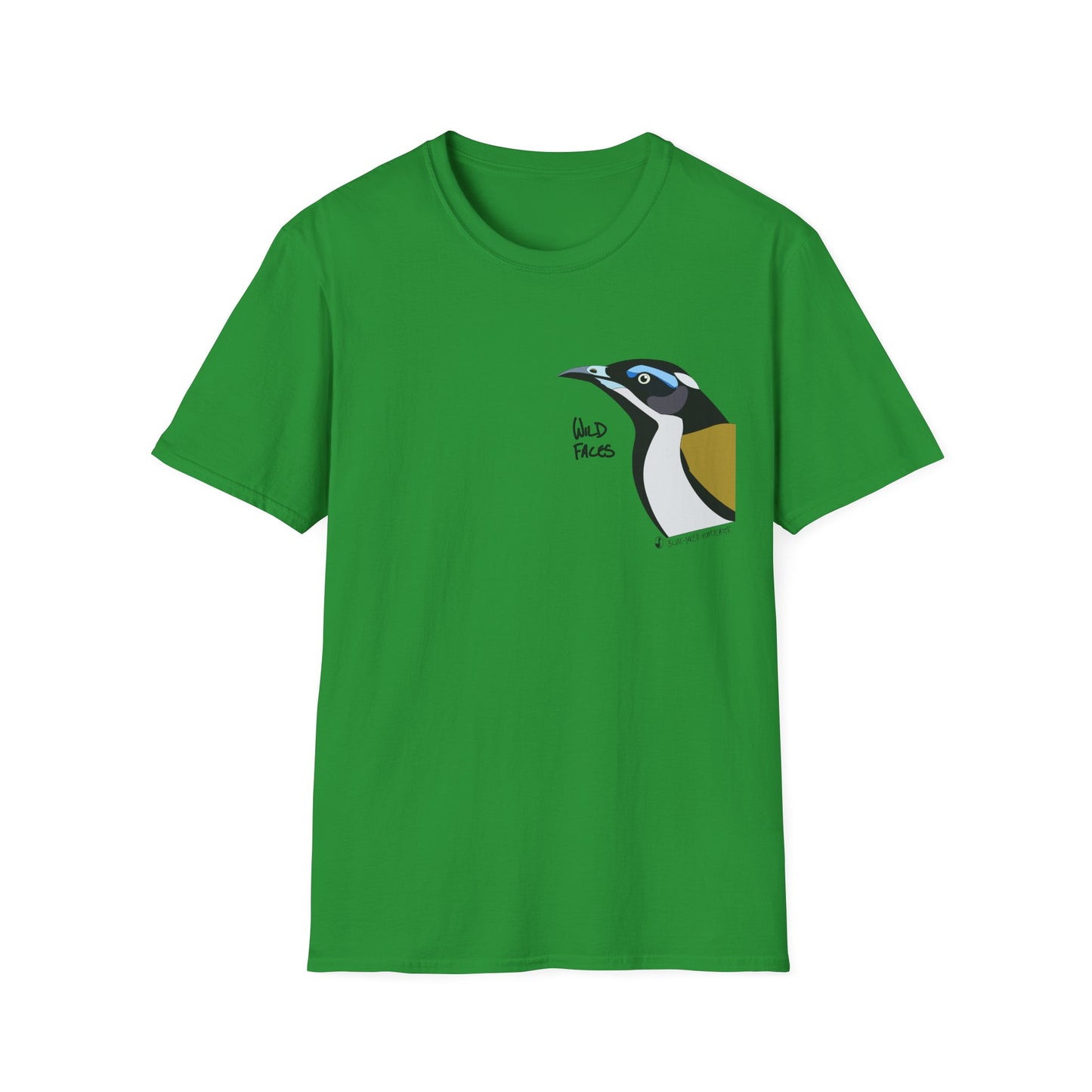 Blue-faced Honeyeater- Small design - Unisex Softstyle T-Shirt