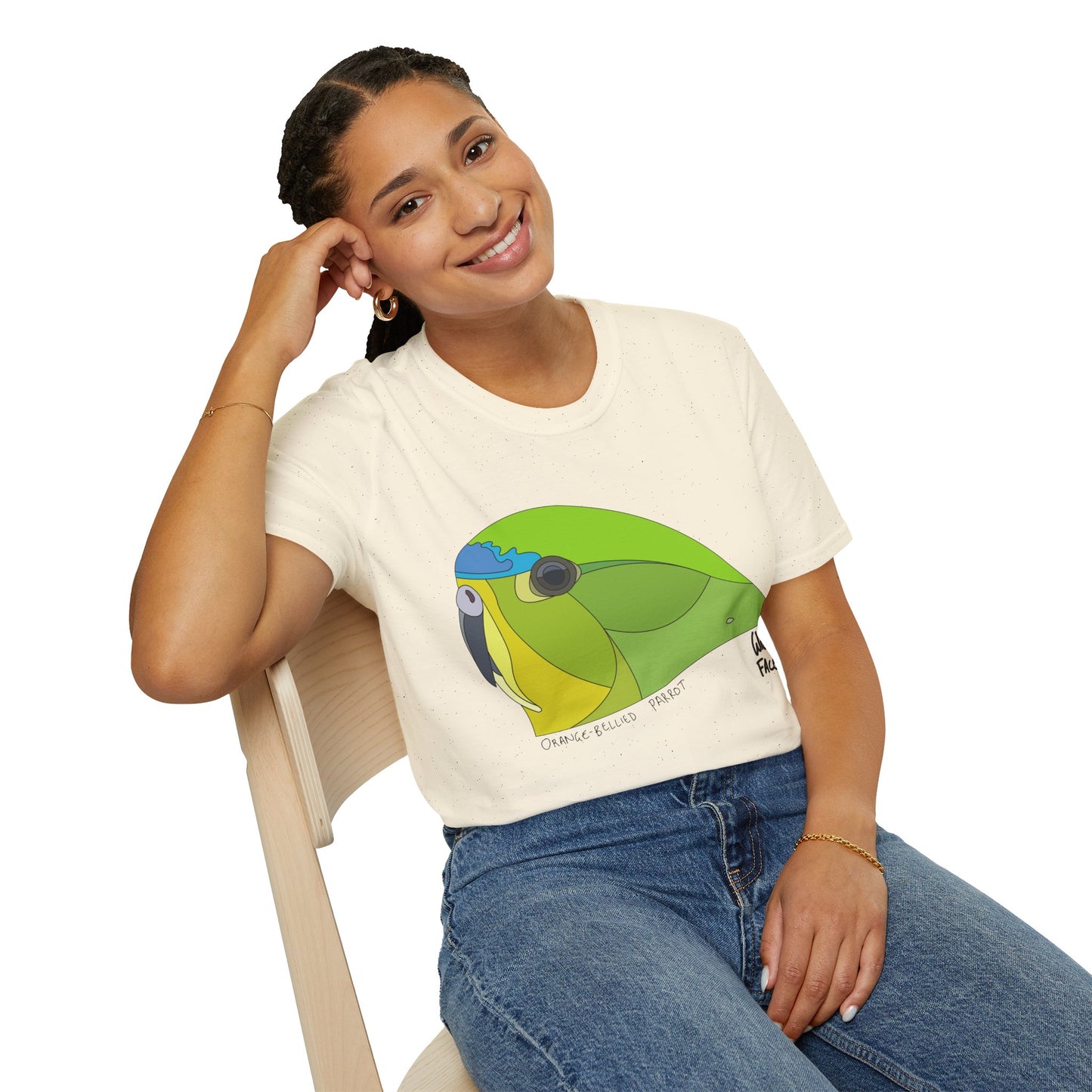 Orange-bellied Parrot - Unisex Softstyle T-Shirt