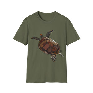 Green Turtle - Unisex Softstyle T-Shirt Printify
