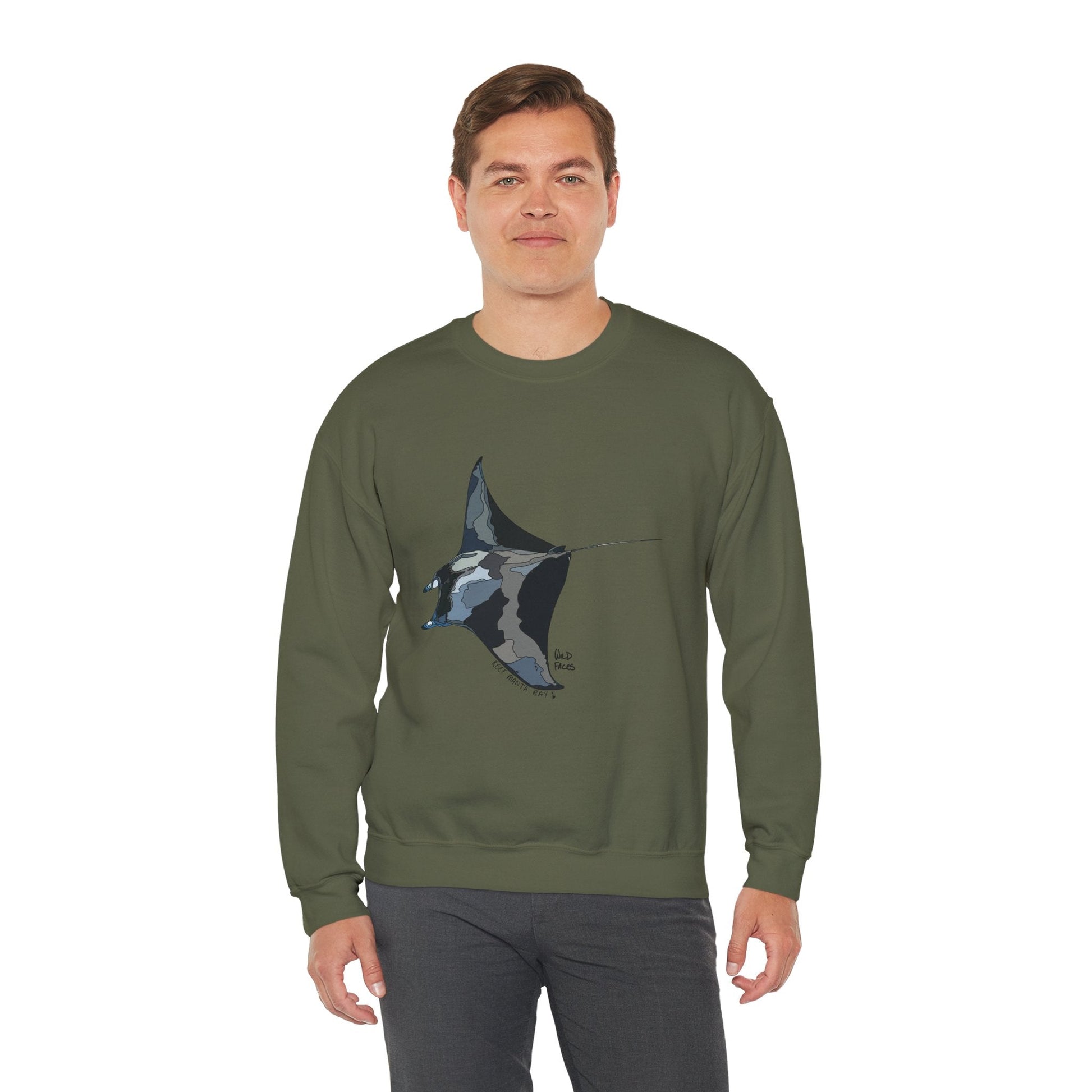 Reef Manta Ray | Unisex Heavy Blend™ Crewneck Printify