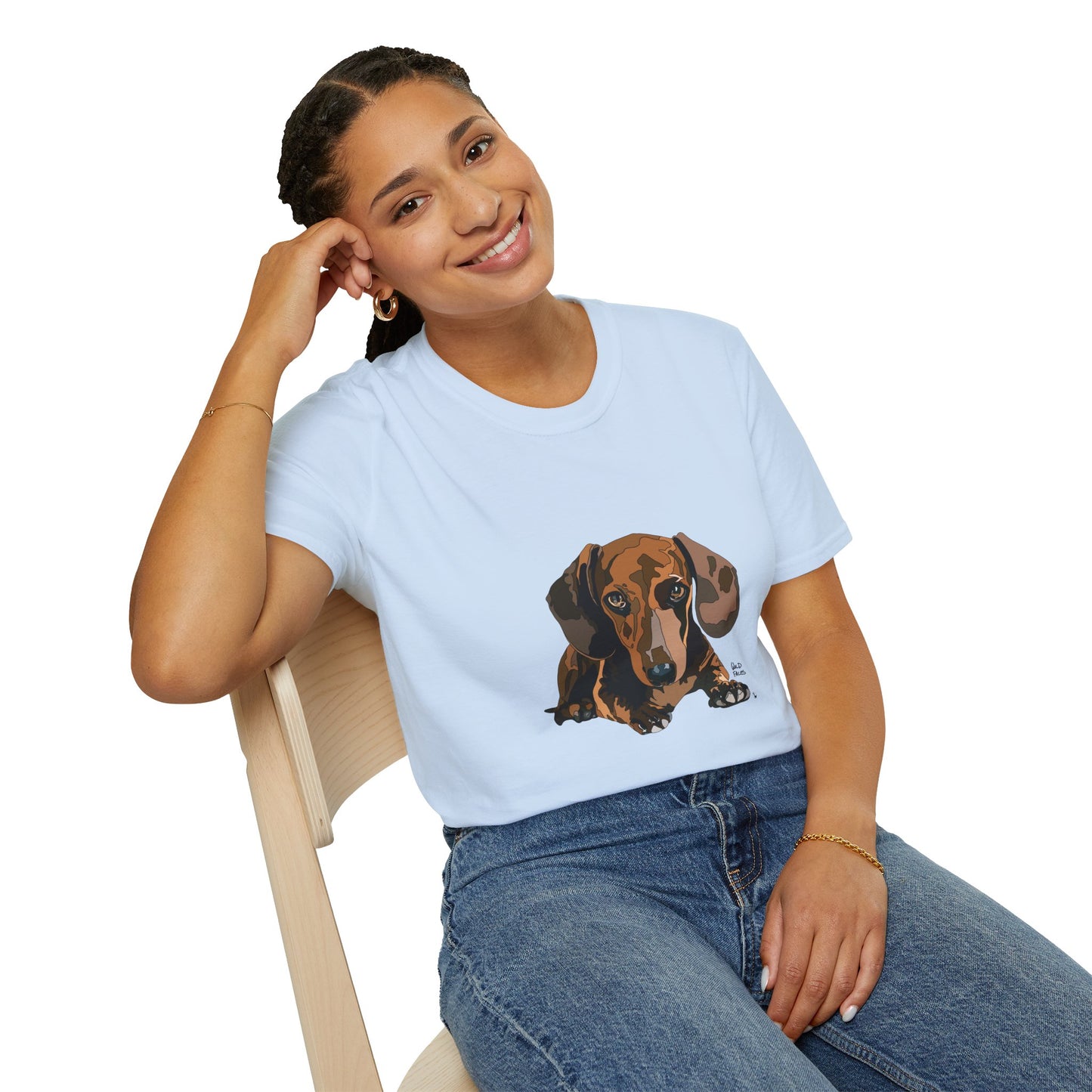 Dachshund (body) - Unisex Softstyle T-Shirt