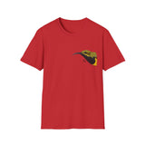 Olive-backed Sunbird - Small design - Unisex Softstyle T-Shirt Printify