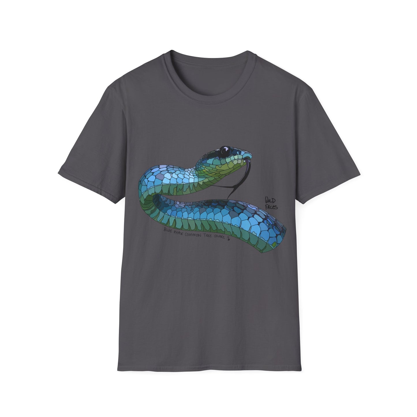 Blue Phase Common Tree-Snake - Unisex Softstyle T-Shirt