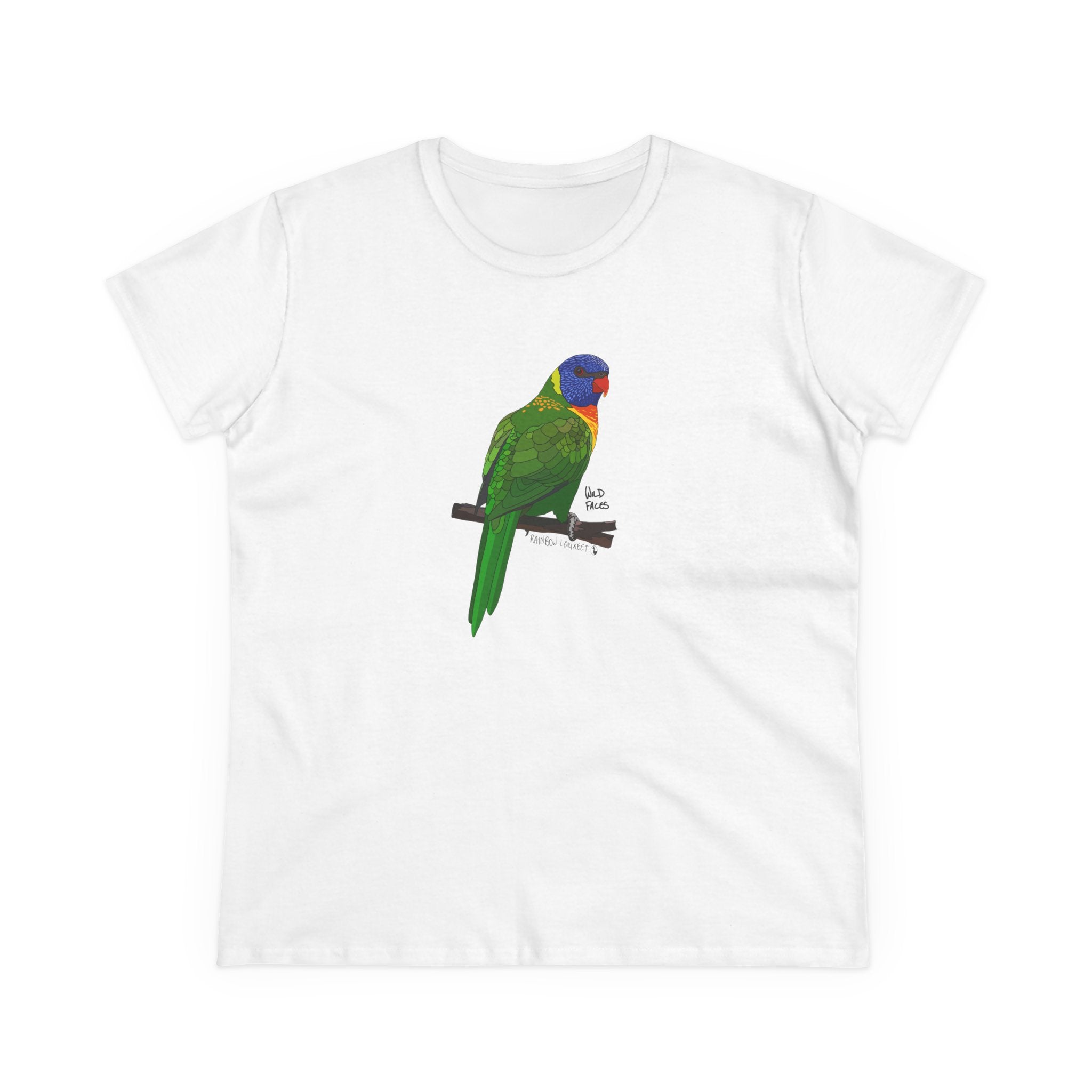 Rainbow Lorikeet - Women's Midweight Cotton Tee