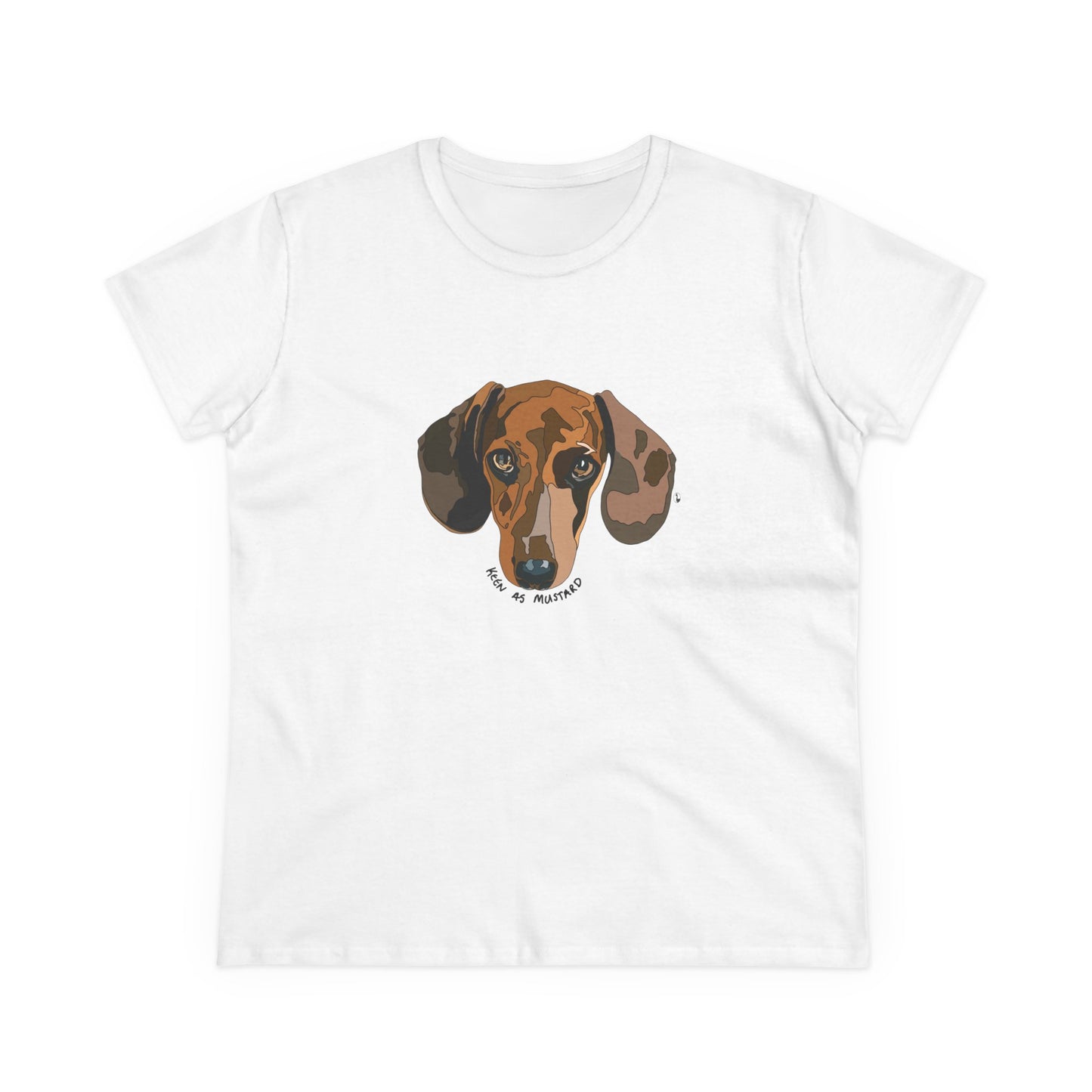 Dachshund (Keen as mustard) - Women's Midweight Cotton Tee