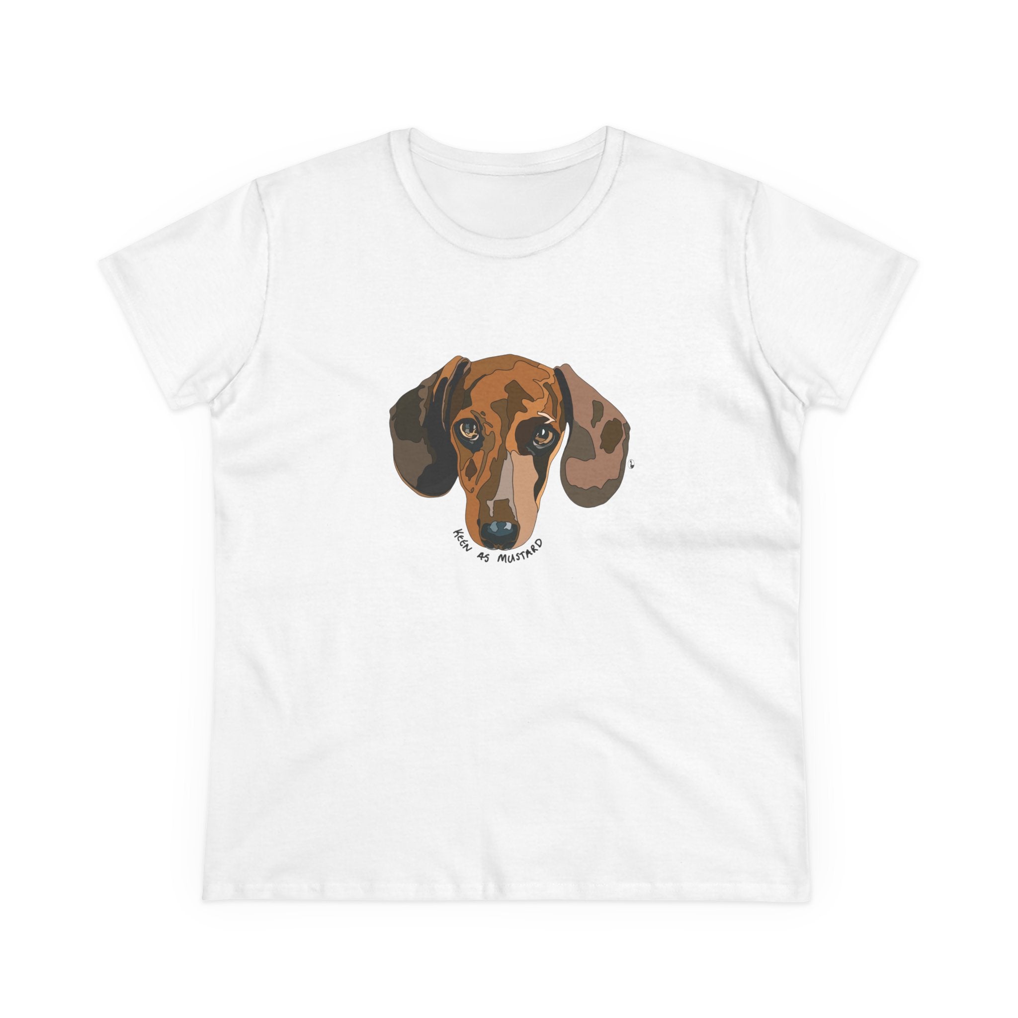 Dachshund (Keen as mustard) - Women's Midweight Cotton Tee
