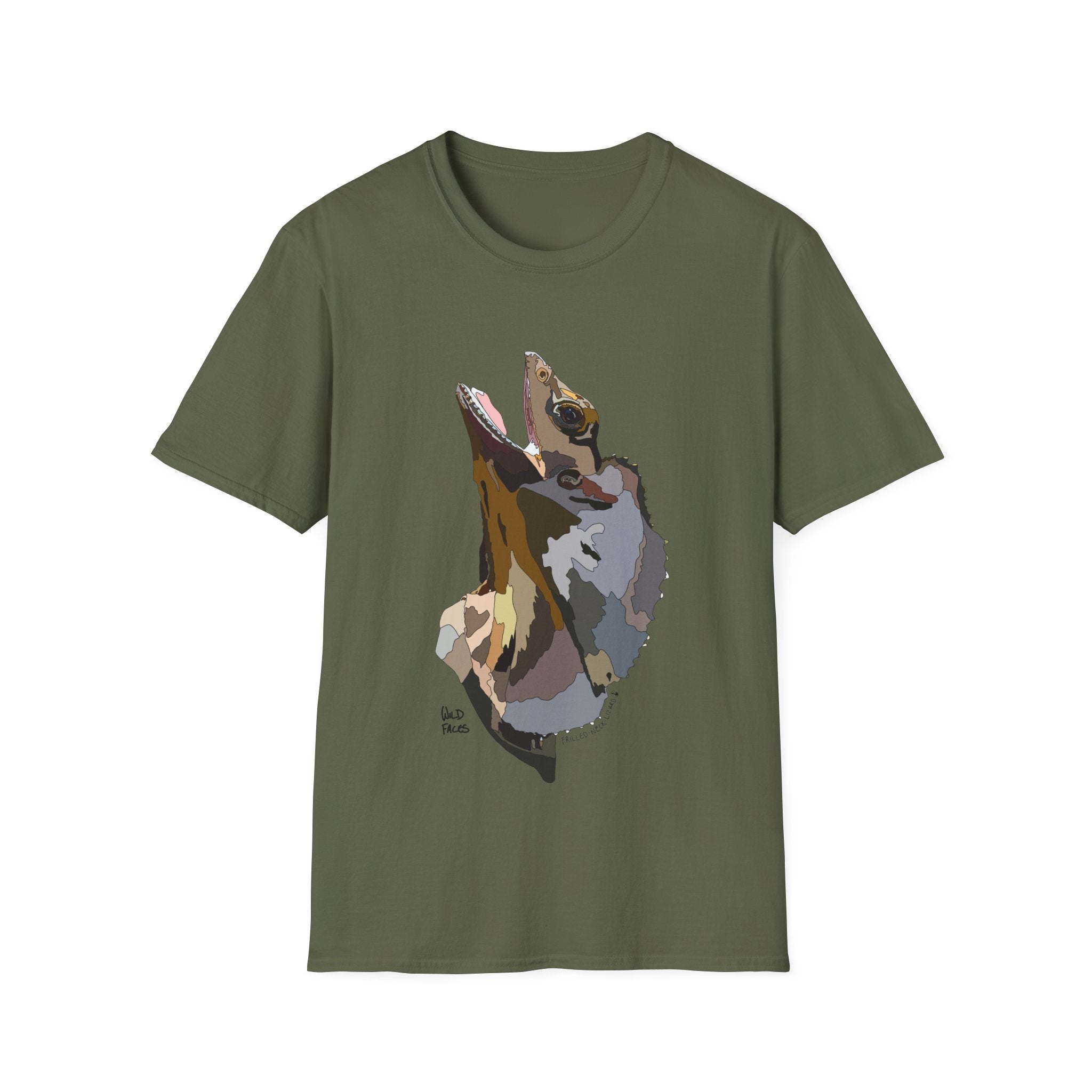 Frilled-neck Lizard - Unisex Softstyle T-Shirt