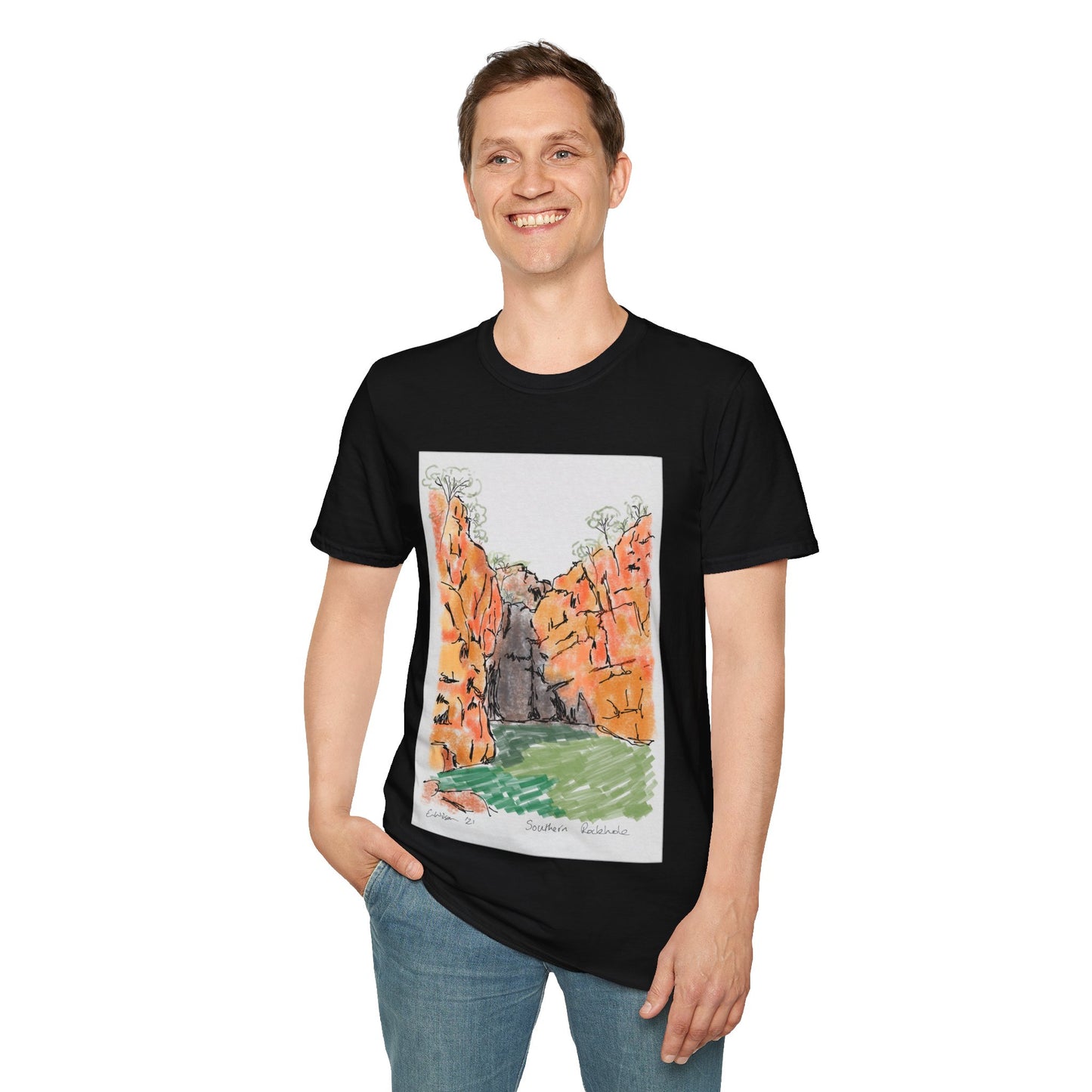 Southern Rockhole, Nitmiluk- Unisex Softstyle T-Shirt