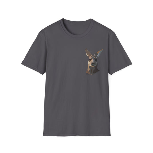 Eastern Grey Kangaroo - Small design - Unisex Softstyle T-Shirt Printify