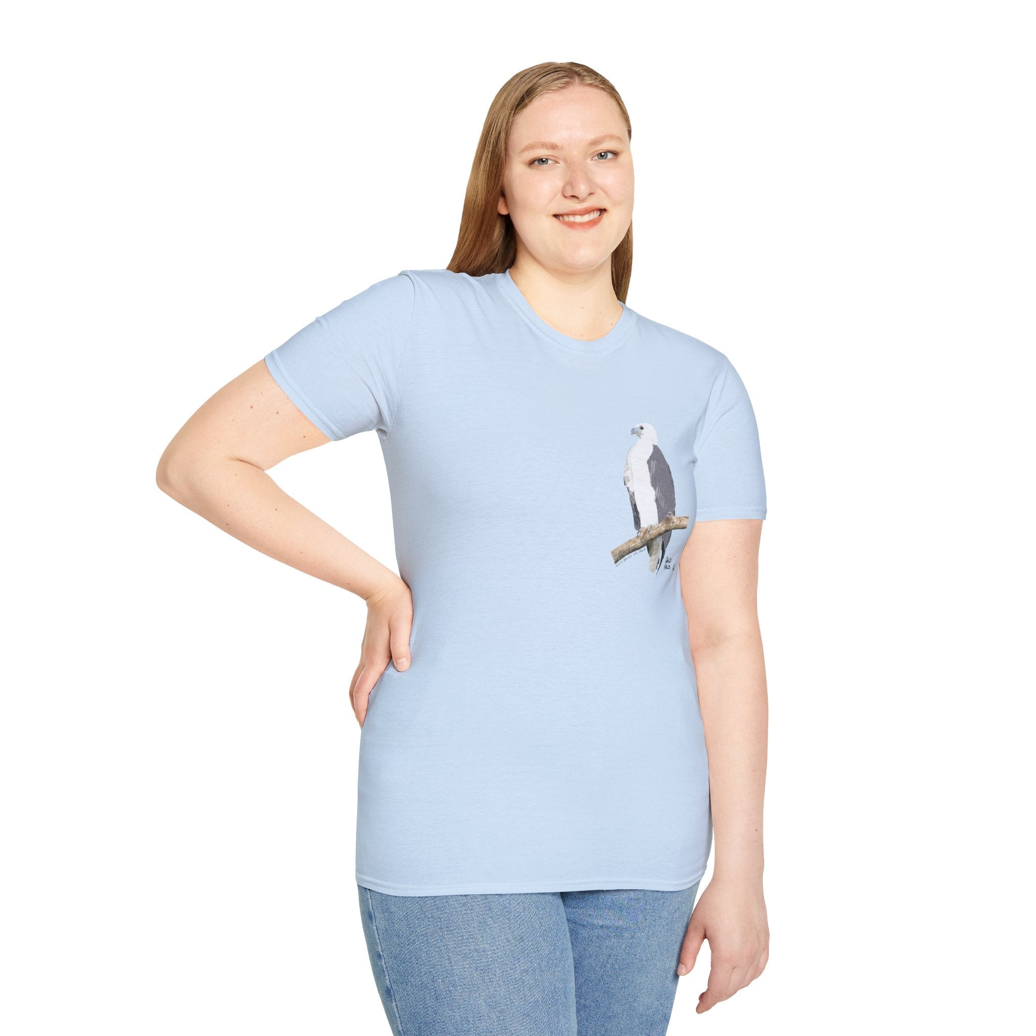 White-bellied Sea Eagle - Small design - Unisex Softstyle T-Shirt Printify