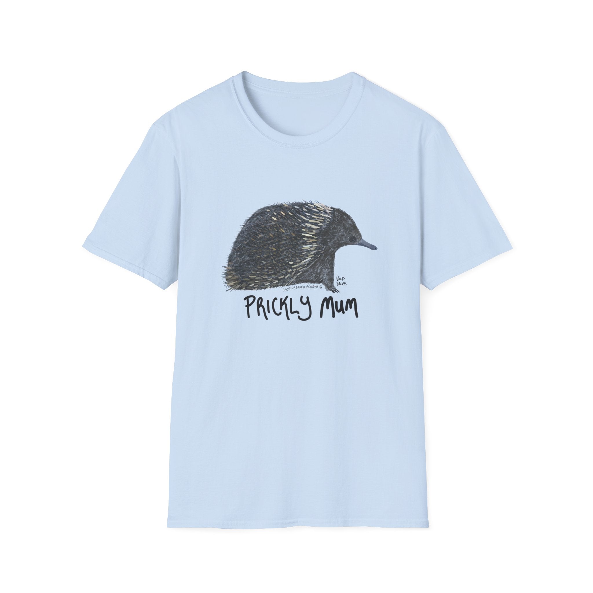 Prickly mum - Short-beaked Echidna - Small design - Unisex Softstyle T-Shirt