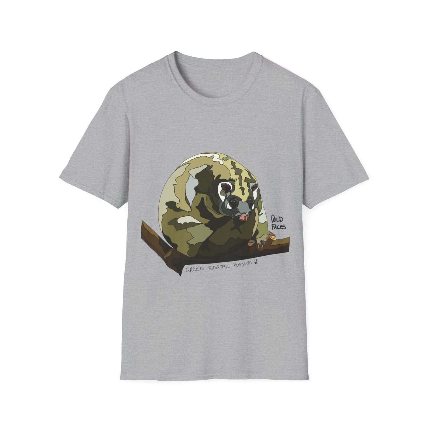 Green Ringtail Possum - Unisex Softstyle T-Shirt