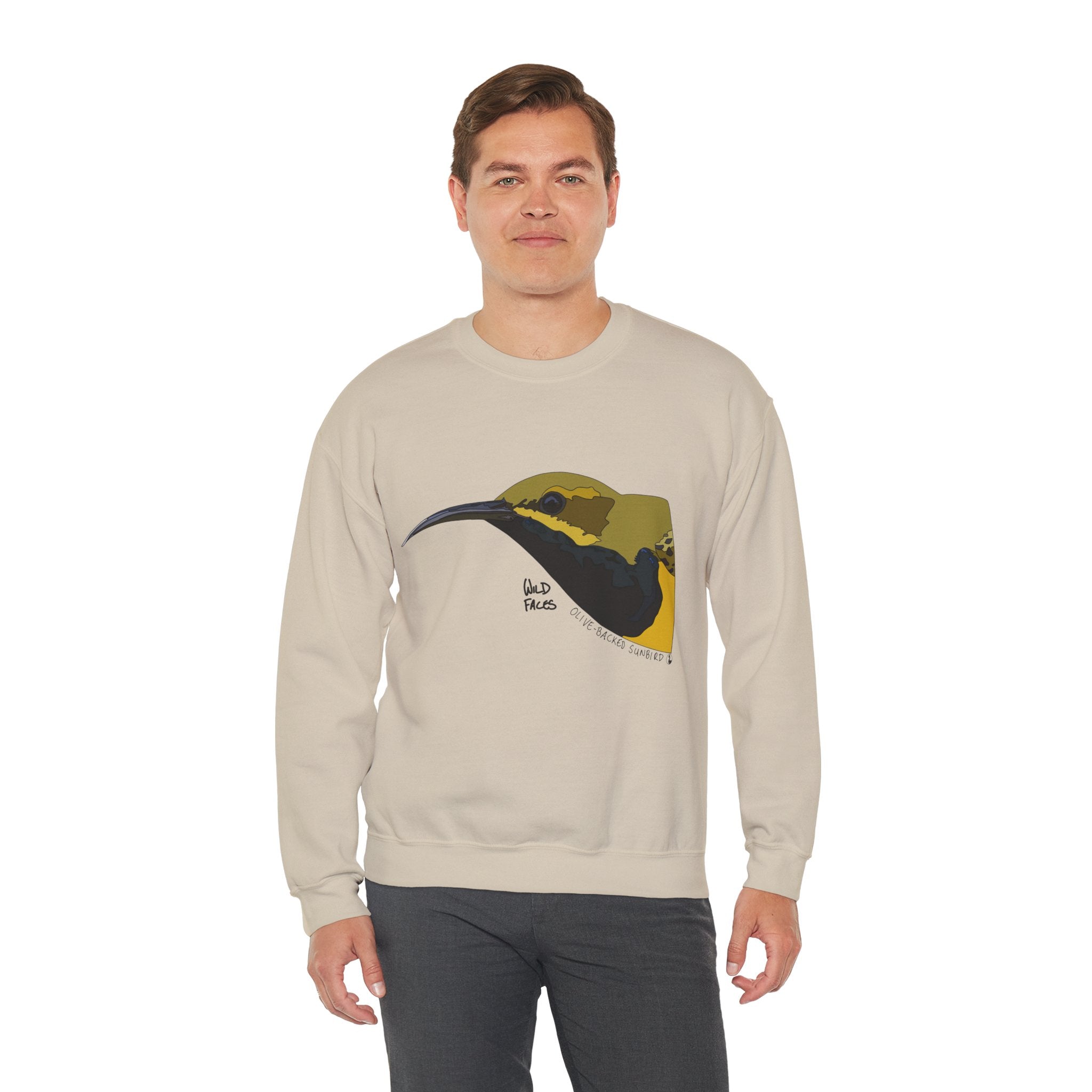 Olive-backed Sunbird Sweatshirt | Unisex Heavy Blend™ Crewneck Printify