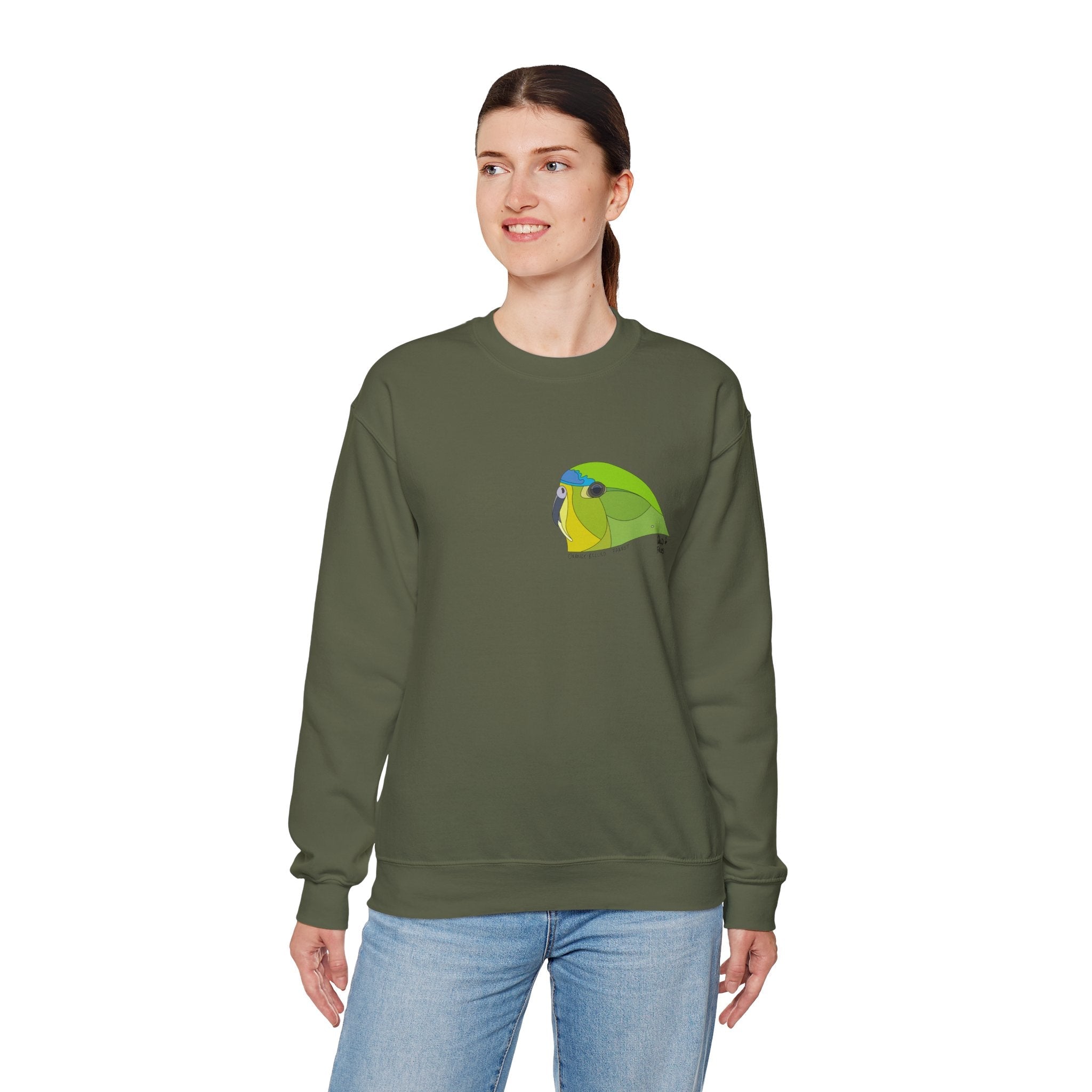 Orange-bellied Parrot Sweatshirt | Unisex Heavy Blend™ Crewneck Printify