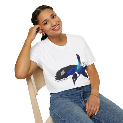 Forest Kingfisher (flying) - Unisex Softstyle T-Shirt