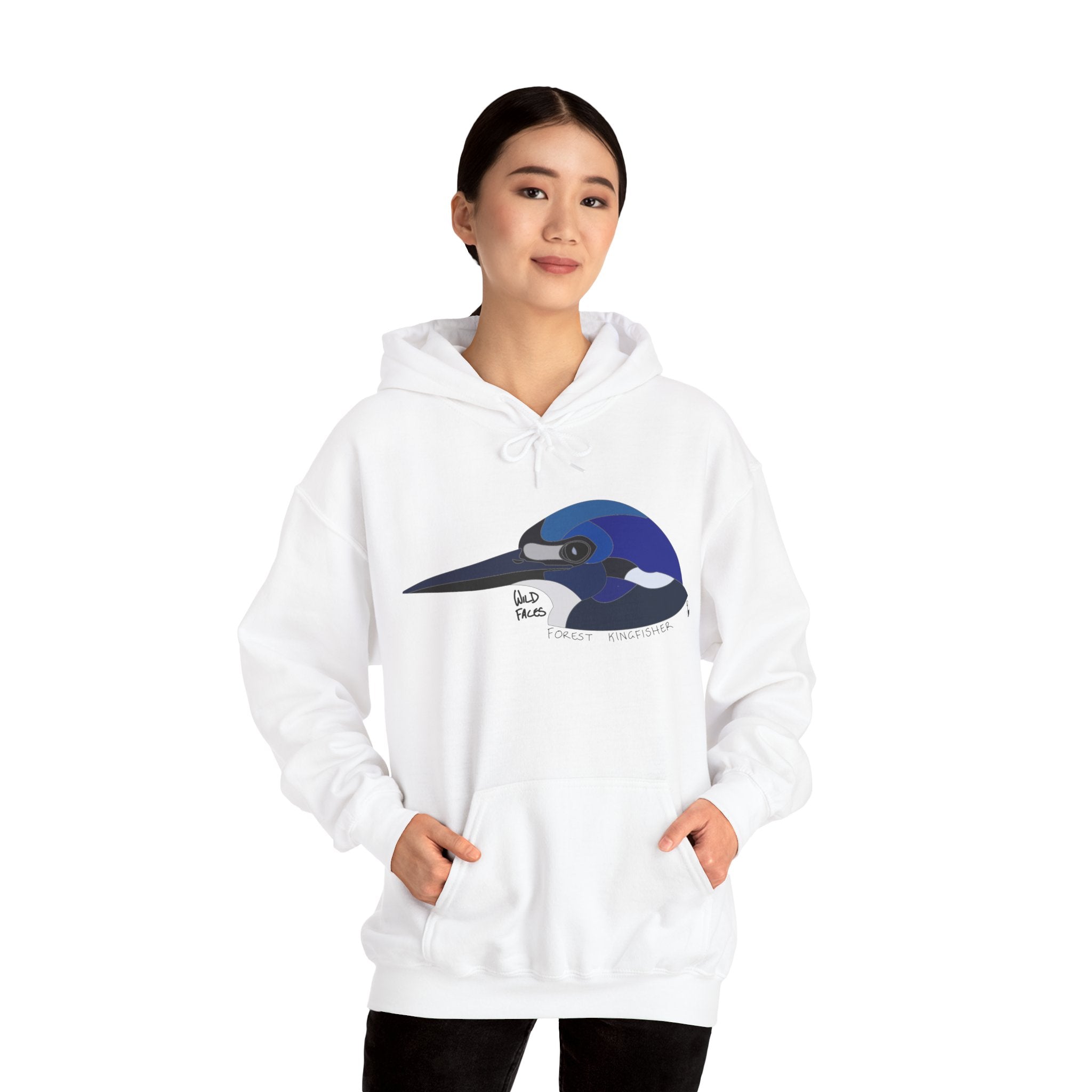 Forest Kingfisher Head | Unisex Heavy Blend™ Hooded Sweatshirt Printify