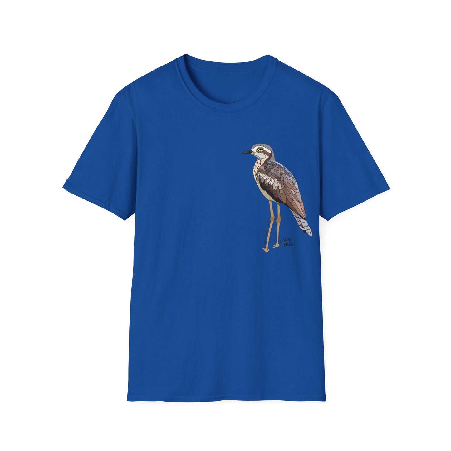 Bush Stone-curlew- Small design - Unisex Softstyle T-Shirt