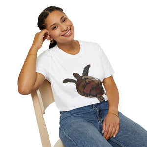 Green Turtle - Unisex Softstyle T-Shirt Printify
