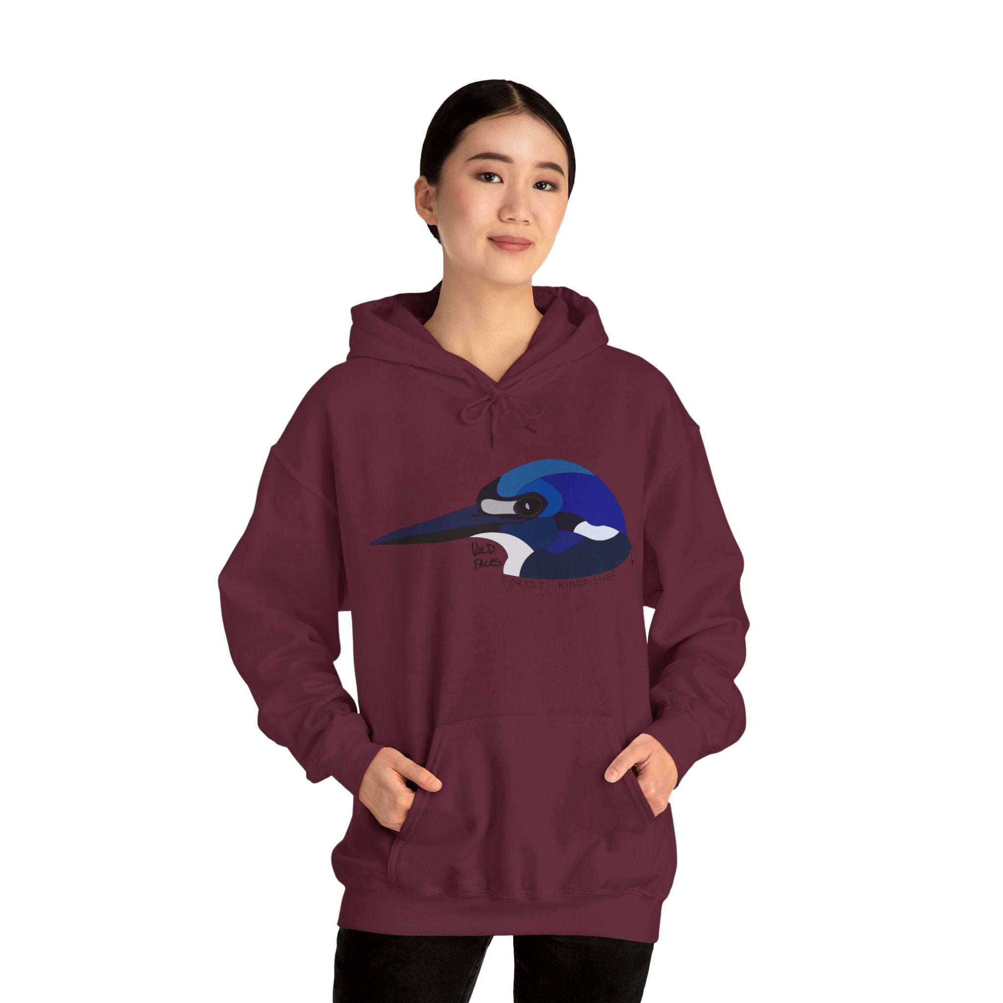 Forest Kingfisher Head | Unisex Heavy Blend™ Hooded Sweatshirt Printify