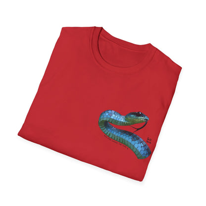 Blue Phase Common Tree-Snake - Small design - Unisex Softstyle T-Shirt