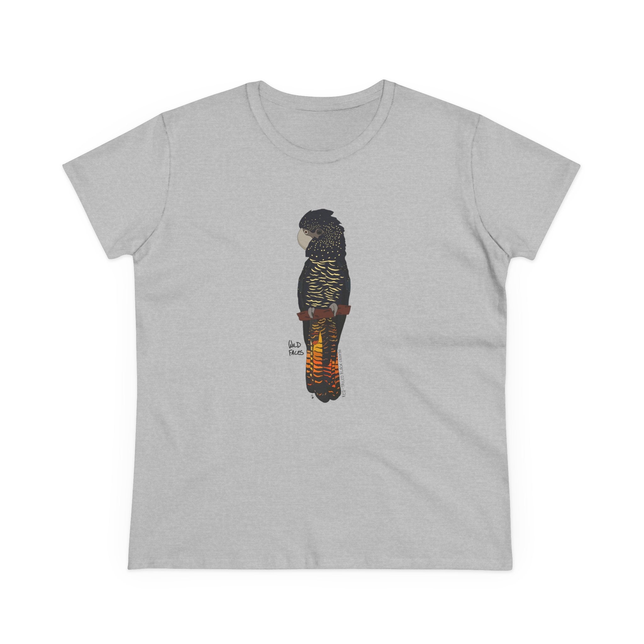 Red-tailed Black Cockatoo - Women's Midweight Cotton Tee