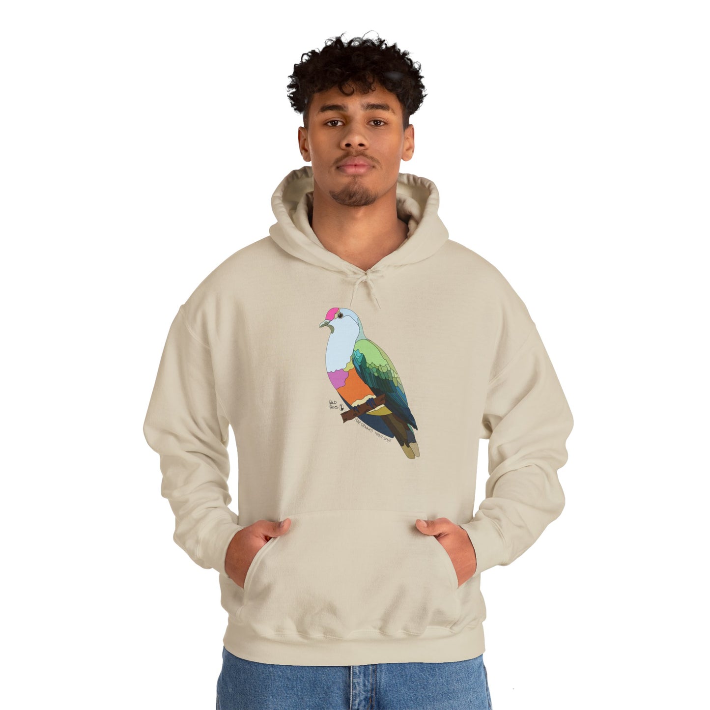 Rose-crowned Fruit Dove | Unisex Heavy Blend™ Hooded Sweatshirt