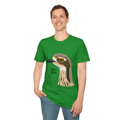 Bush Stone-curlew Head - Unisex Softstyle T-Shirt Printify