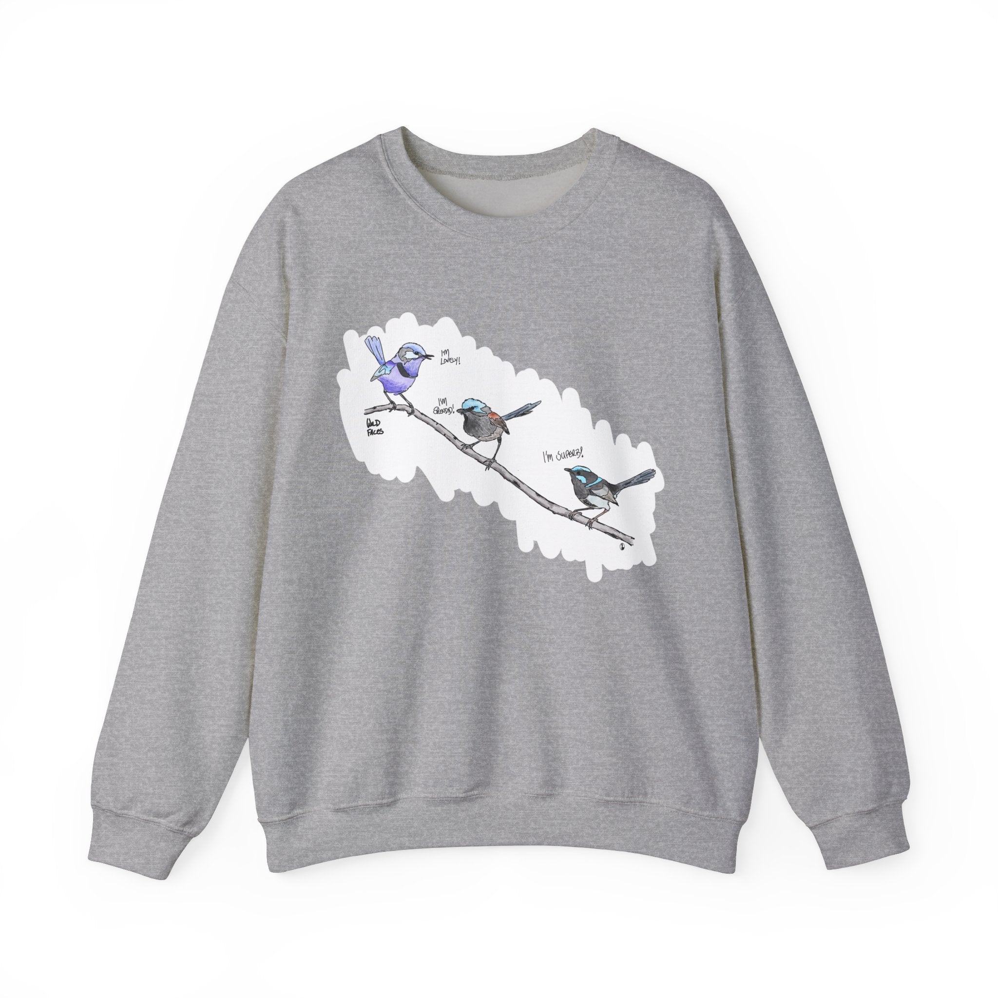 Trio of Fairywrens | Unisex Heavy Blend™ Crewneck Printify