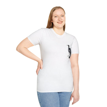 Australian Magpie - Small design - Unisex Softstyle T-Shirt Printify