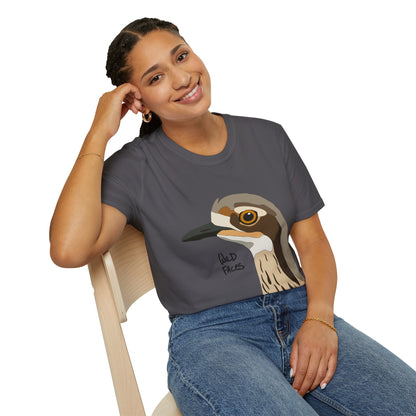 Bush Stone-curlew Head - Unisex Softstyle T-Shirt